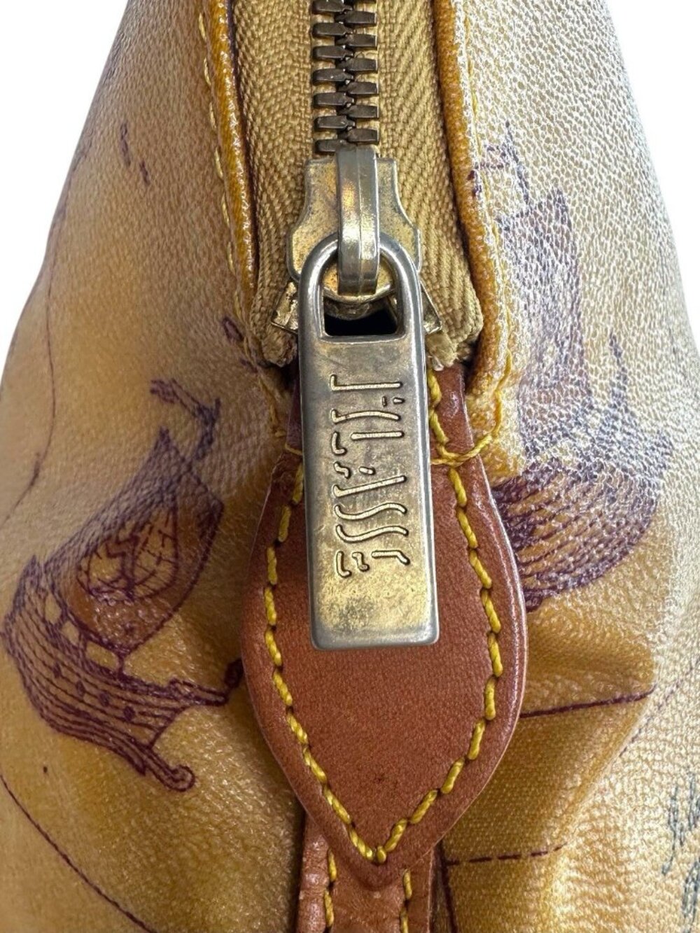 Alviero Martini 1ยช Classe Vintage Shoulder Handbag Geo Classic Map Print Canvas - Picture 15 of 17